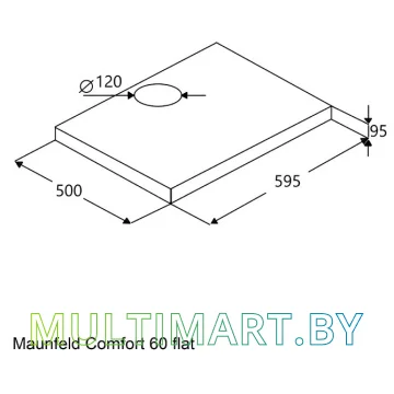 Вытяжка MAUNFELD Comfort 60 Flat (черный) картинка 9